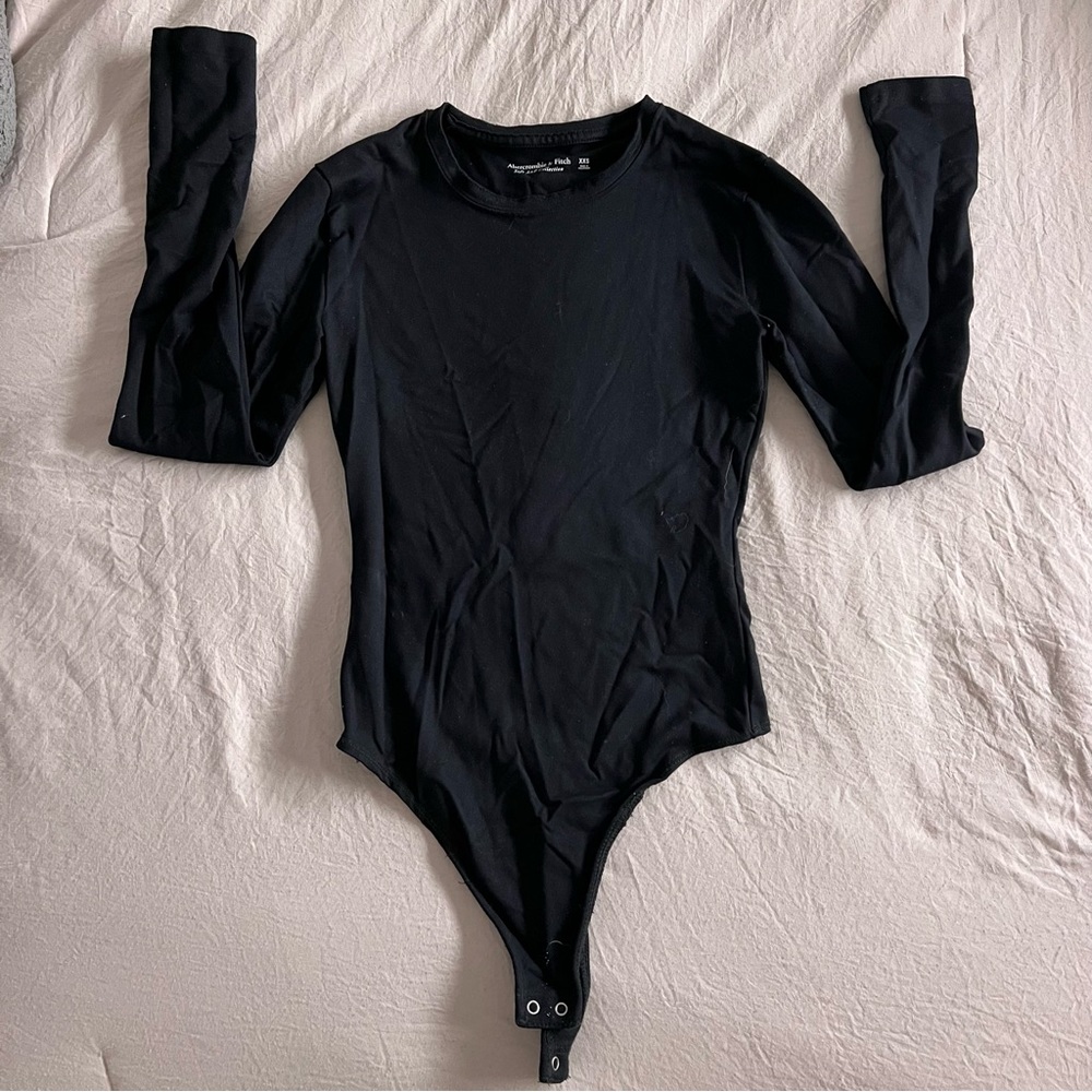 Abercrombie Black Long Sleeve Bodysuit